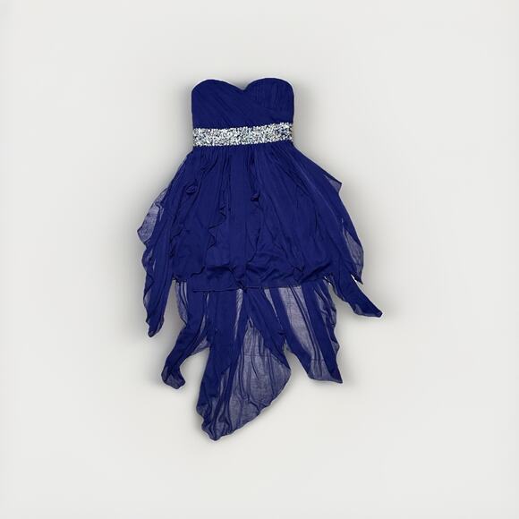 Sequin Hearts Dresses & Skirts - Y2K Vtg Sz 5 Strapless Waist Fairy Prom Party sequin dress Grunge Whimsy